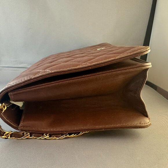 👜 Vintage Jay Herbert Brown Quilted Leather Shoulder Bag - So Soft - Picture 11 of 12